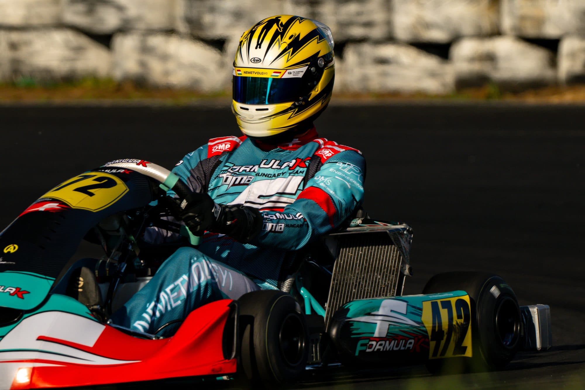 Donát cornering in kart #472, Rabócsiring