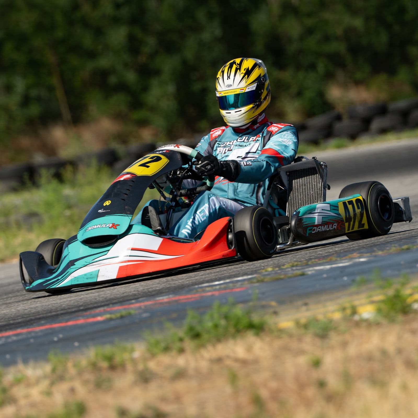 Donát in kart #472 on track, Hajdúhadház